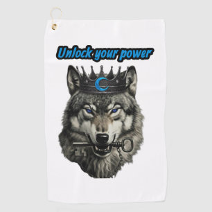 Serviette De Golf roi loup libère ton pouvoir