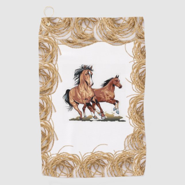 Serviette de golf Rope Horse (Devant)