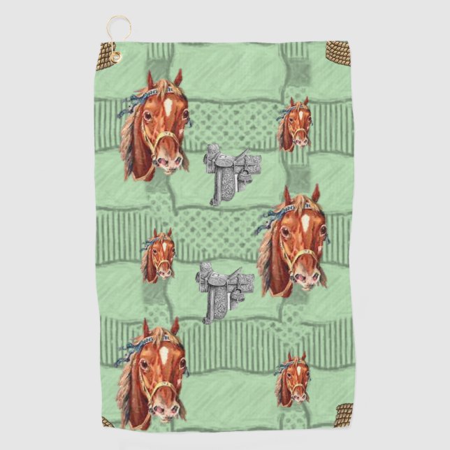 Serviette de golf Rope Horse Green (Devant)