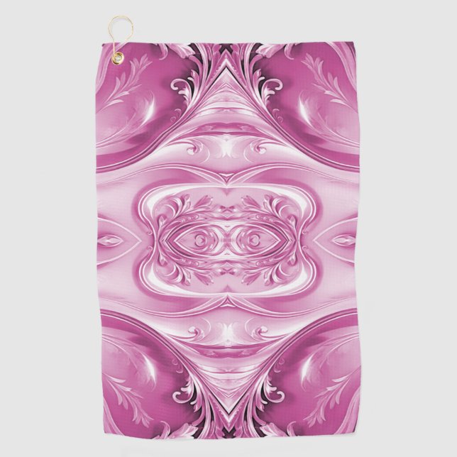 Serviette de golf rose (Devant)