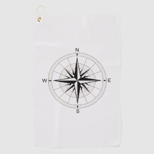 Serviette De Golf Rose Compass vintage