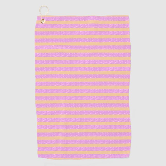 Serviette De Golf Rose Géométrique  (Devant)