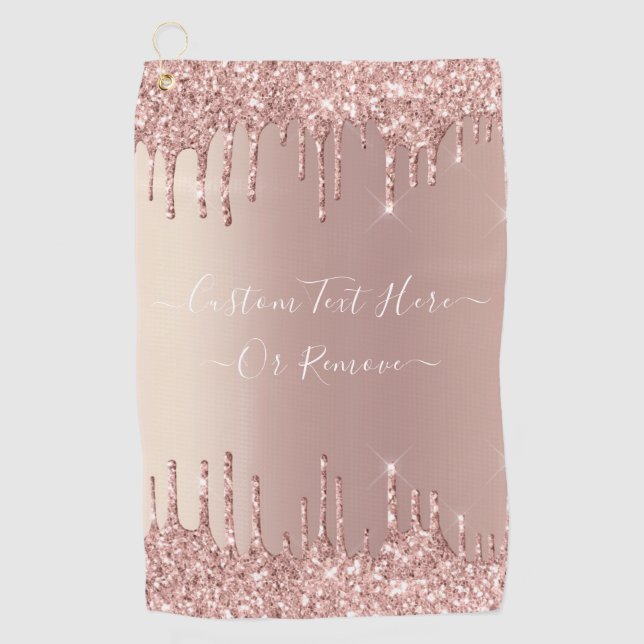 Serviette de golf rose Gold Parties scintillant av (Devant)