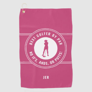 Serviette De Golf Rose Meilleur Golfeur Par Par Funny Putts Dames Sp