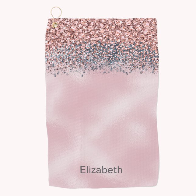 Serviette De Golf Rose Pâle Bijou Personnalisé (Créateur téléchargé)