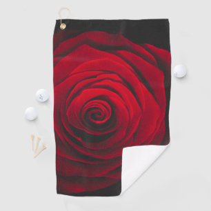 Serviette De Golf Rose rouge sur effet vintage arrière - plan noir