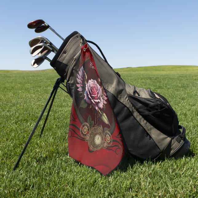 Serviette De Golf Rose Steampunk (Vert)