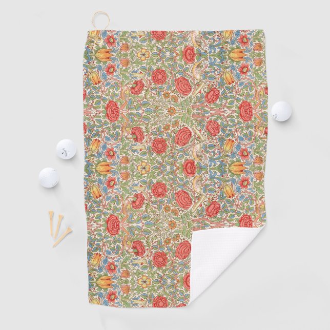 Serviette De Golf "Rose" William Morris (En situation)
