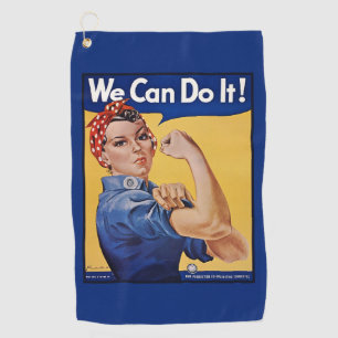 Serviette De Golf Rosie le Riveter : Une femme forte pour l'autonomi