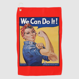 Serviette De Golf Rosie le Riveter : Une femme forte pour l'autonomi