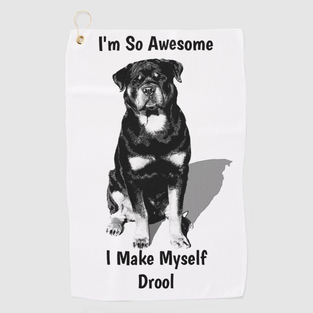 Serviette De Golf Rottweiler (Devant)