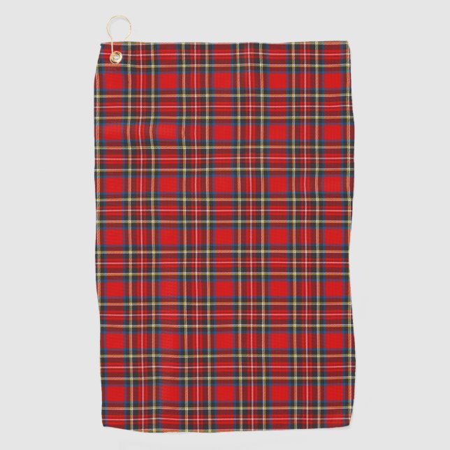 Serviette De Golf Royal Stewart Tartan Plaid Scottish Motif (Devant)
