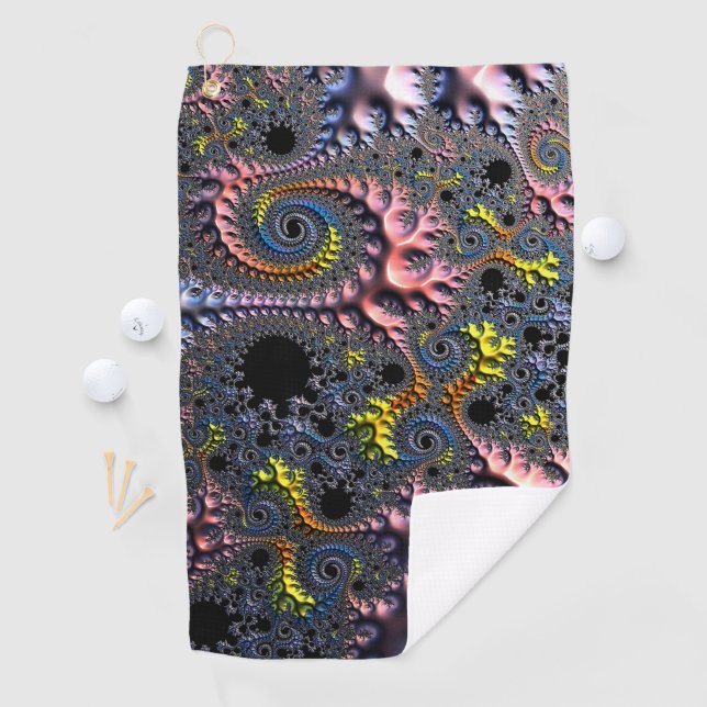 Serviette De Golf Royaumes Spirale Infinie (En situation)
