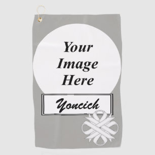 Serviette De Golf Ruban de trèfle blanc par Kenneth Yoncich