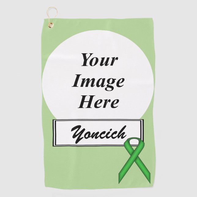 Serviette De Golf Ruban Green Standard par Kenneth Yoncich (Devant)
