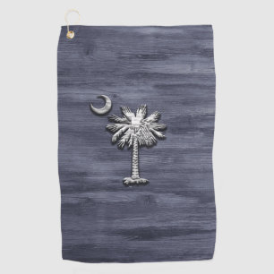 Serviette De Golf Russe Caroline du Sud Palmetto et Lune