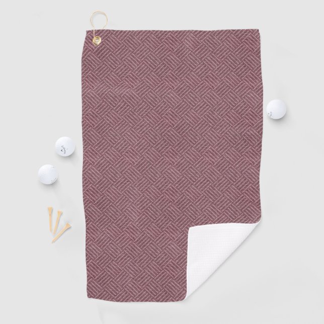 Serviette de golf Rustic Red Parquet Motif (En situation)