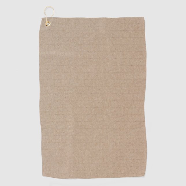 Serviette De Golf Rustique Kraft papier blanc Modèle personnalisé (Devant)