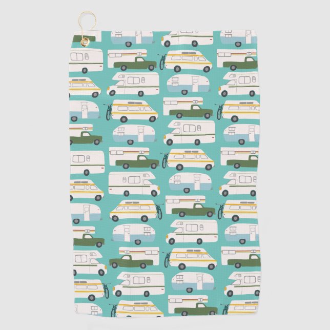 Serviette De Golf RV Campervan vanlife Motorhome Trailer PERSONNALIS (Devant)