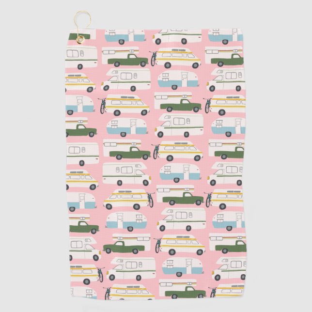 Serviette De Golf RV Campervan vanlife Motorhome Trailer PERSONNALIS (Devant)