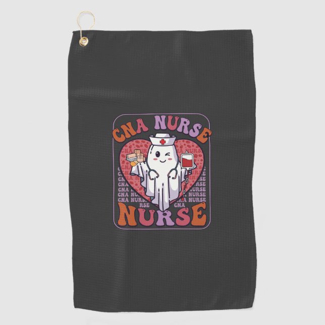 Serviette De Golf Sac infirmière Cna Halloween fantôme stéthoscope s (Devant)