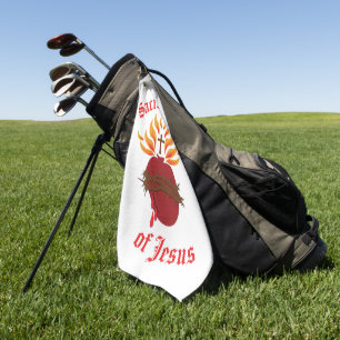 Serviette De Golf Sacré Coeur de Jésus