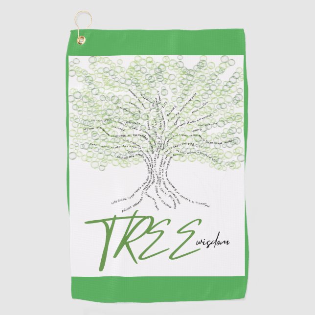 Serviette De Golf Sagesse de l'arbre (Devant)