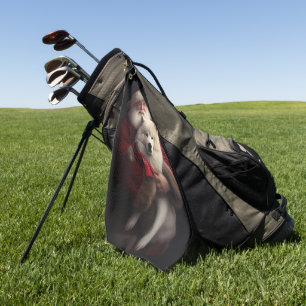 Serviette De Golf Samoyé Avec Noël Festif Du Père Noël