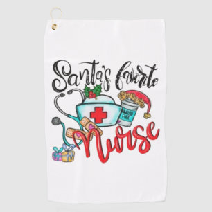 Serviette De Golf santas infirmière favorite 1