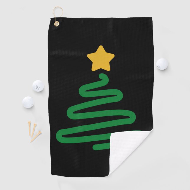 Serviette De Golf Sapin de Noël drôle (En situation)