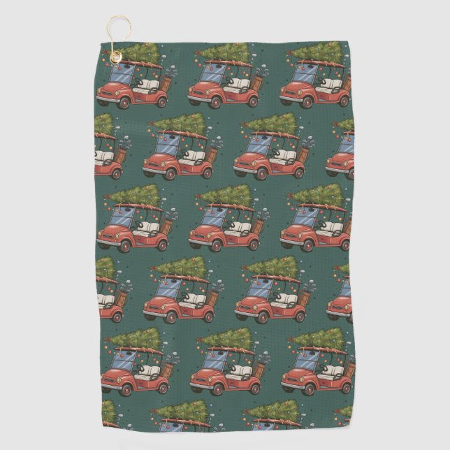 Serviette De Golf Sapin de Noël pour chariot de golf Cadeau pour ama (Devant)