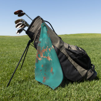 Serviette De Golf Sarcelle et bronze