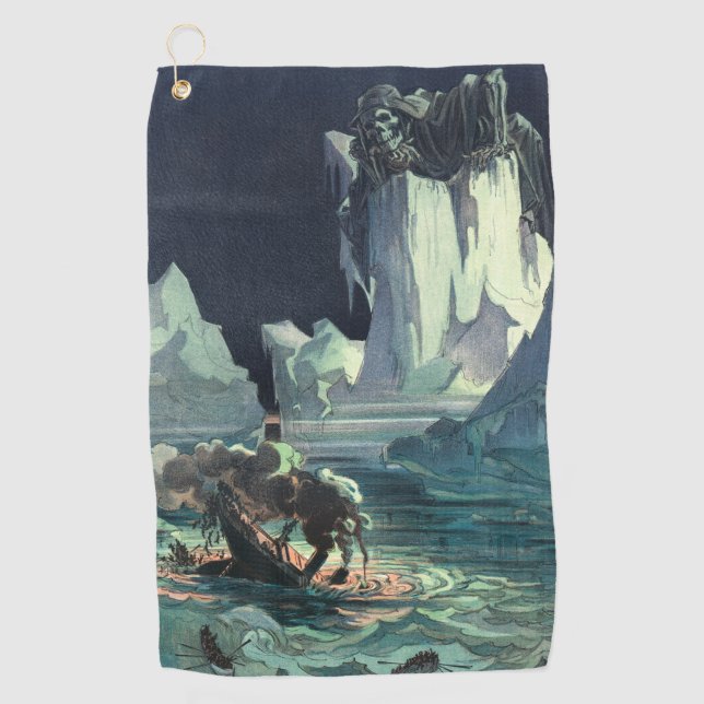 Serviette De Golf Sargasso Sea Grim Reaper & Sinking du Titanic (Devant)