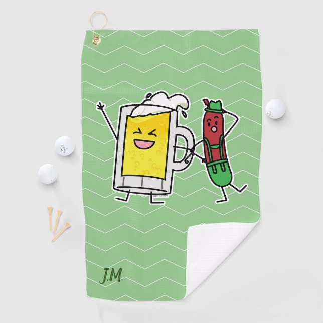 Serviette De Golf Saucisse de bière Octoberfest Oktoberfest lederhos (En situation)