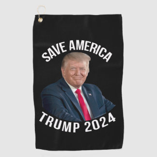 Serviette De Golf Sauvez l'Amérique Trump 2024 Président Donald J. T