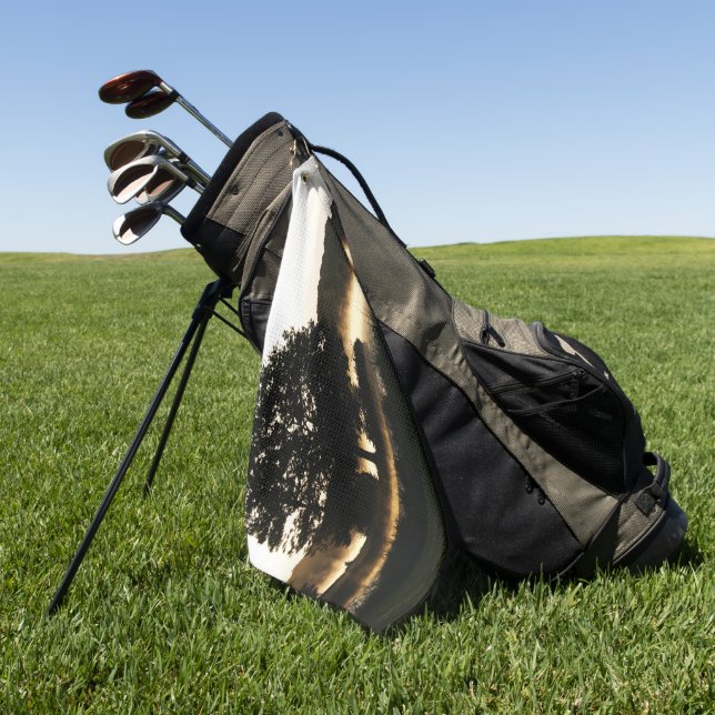 Serviette De Golf Scène du lac Morning gtcnm (Vert)