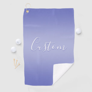 Serviette De Golf Script cursif modifiable   Violet blanc et violet