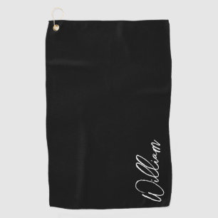 Serviette De Golf Script moderne Nom personnalisé Golf Serviette