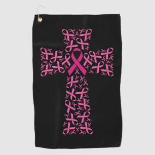 Serviette De Golf Sensibilisation au cancer du sein Croix du ruban r