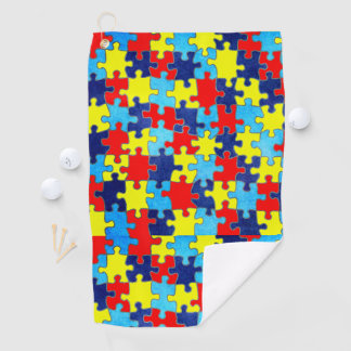 Serviette De Golf Sensibilisation sur l'autisme-Puzzle par Shirley T