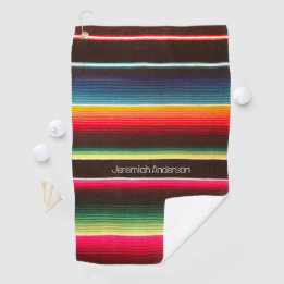 Serviette De Golf Serape arc-en-ciel personnalisé