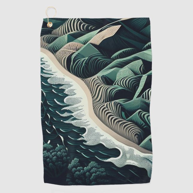 Serviette De Golf Serene Shores (Devant)