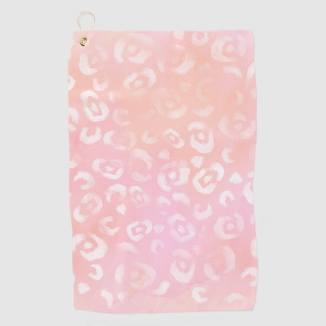 Serviette De Golf Série de peinture léopard Design 1  (Devant)