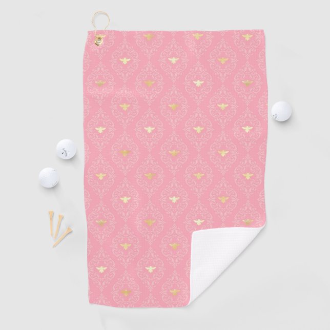 Serviette De Golf Série Princess Bee Design #3 (En situation)