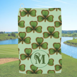 Serviette De Golf Shamrock vert Vintage Clochers Custom Irish