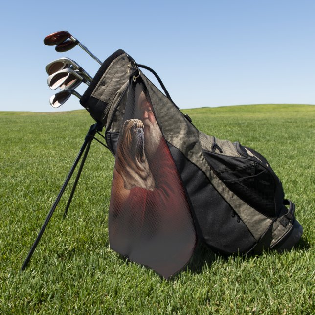 Serviette De Golf Shar Pei avec Noël Festif du Père Noël (Vert)