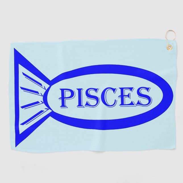 SERVIETTE DE GOLF SIGNE DE PISTES POISSON POISSON (Horizontal)