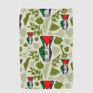 Serviette De Golf Signe de victoire à la main Résistance Symbole du