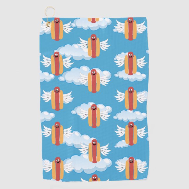Serviette De Golf Signification drôle de l'emoji hot dog Humour culi (Devant)