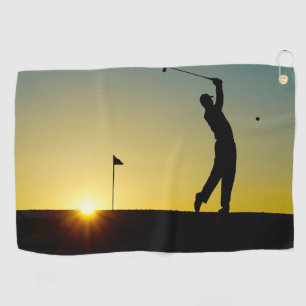 Serviette De Golf Silhouette d'un homme jouant au golf design Golf T